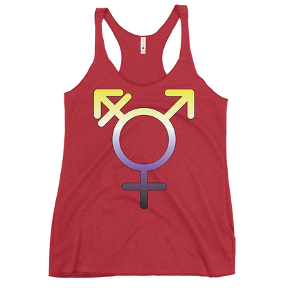 Transgender Symbol - Non-binary Pride Women's Racerback Tank