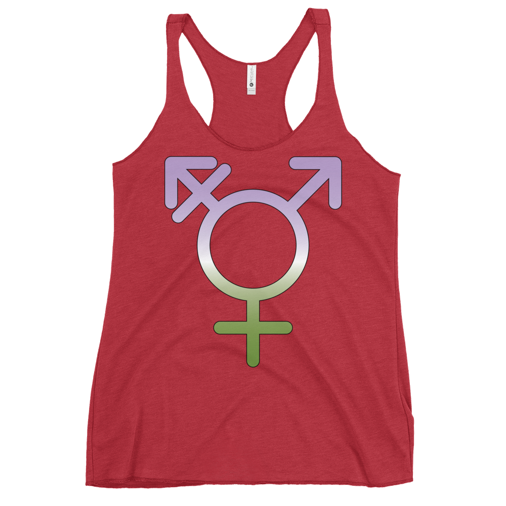 Transgender Symbol - Genderqueer Pride Women's Racerback Tank