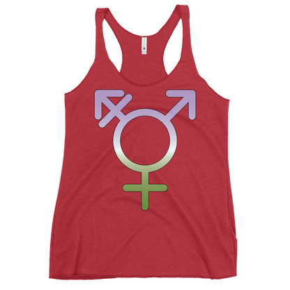 Transgender Symbol - Genderqueer Pride Women's Racerback Tank