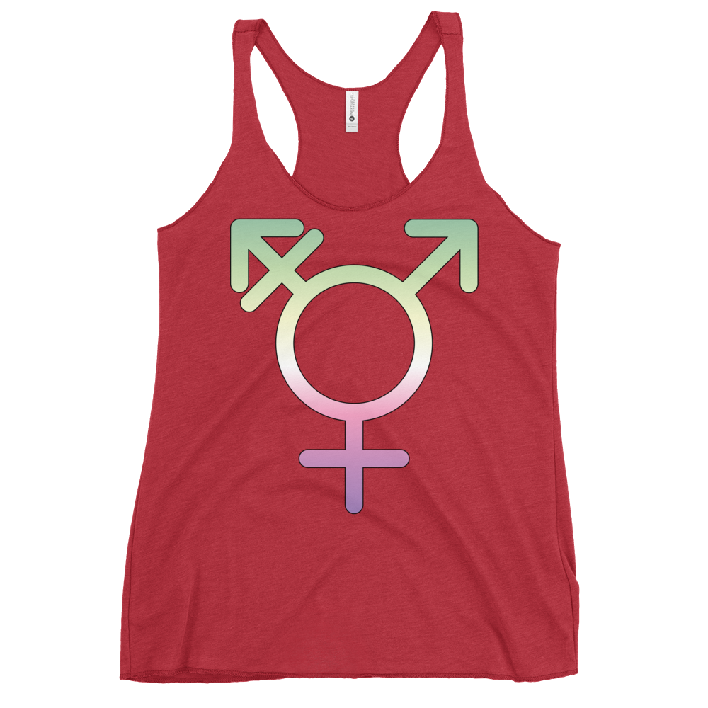 Transgender Symbol - Genderfae Pride Women's Racerback Tank