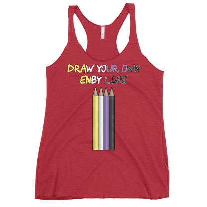 Draw Your Own Enby Life Women's Racerback Tank