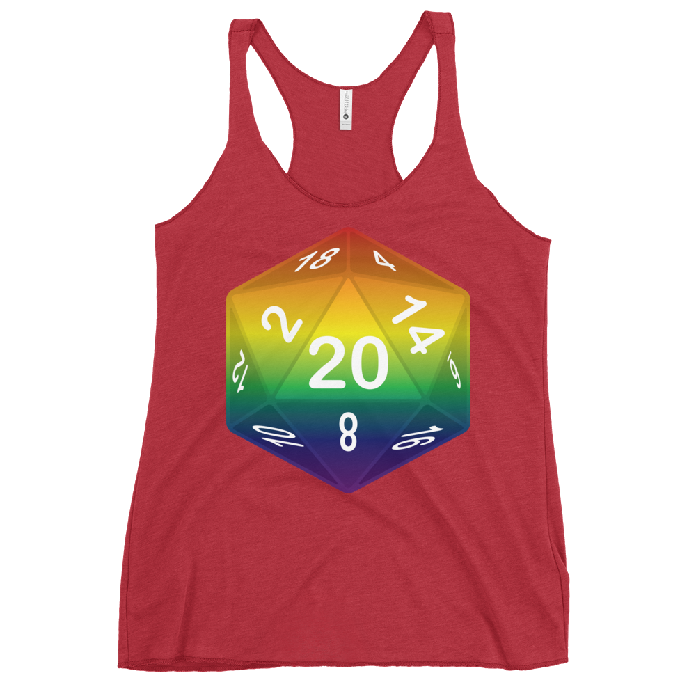 Pride Dice - Rainbow Women's Racerback Tank