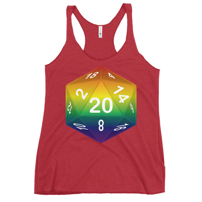 Pride Dice - Rainbow Women's Racerback Tank