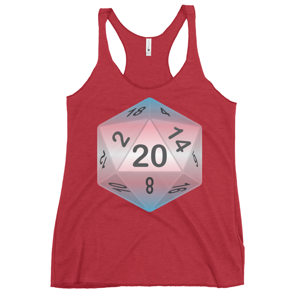 Pride Dice - Transgender Women's Racerback Tank