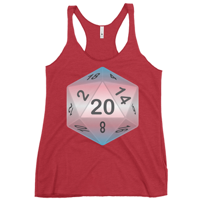 Pride Dice - Transgender Women's Racerback Tank