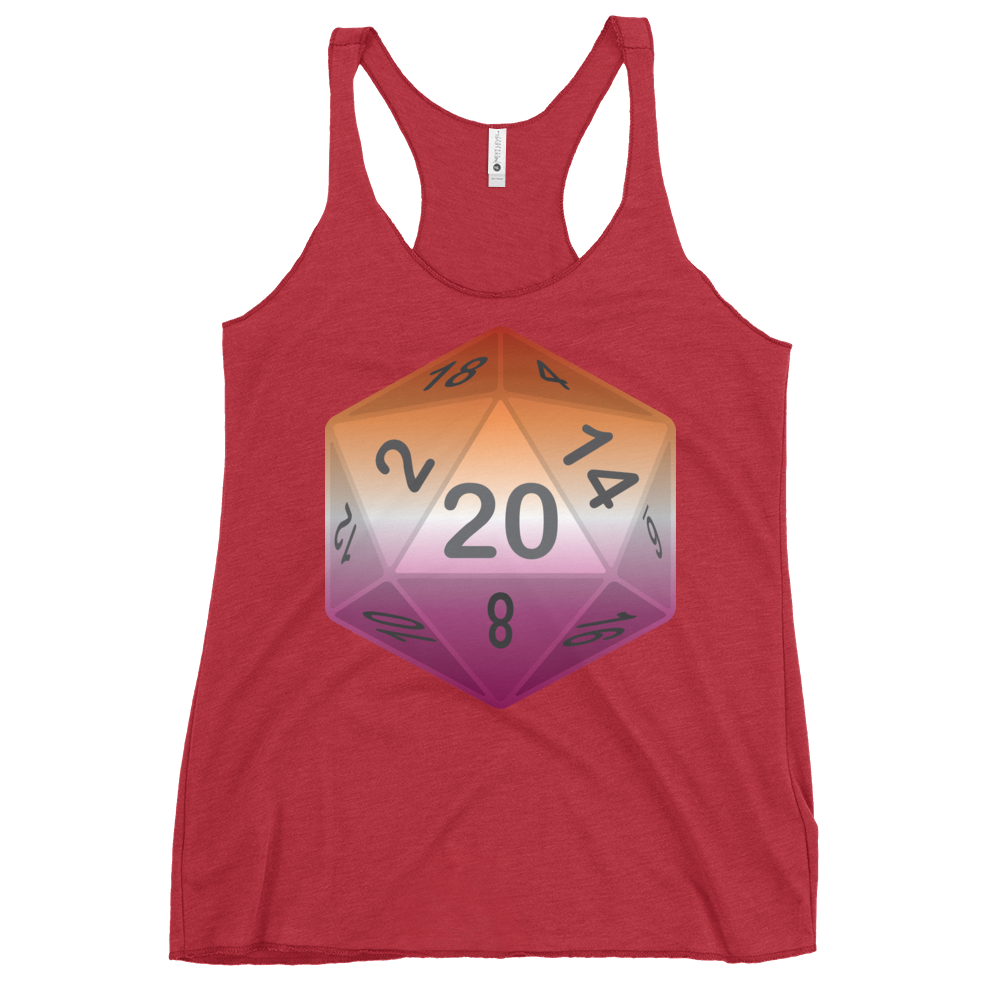 Pride Dice - Lesbian Women's Racerback Tank