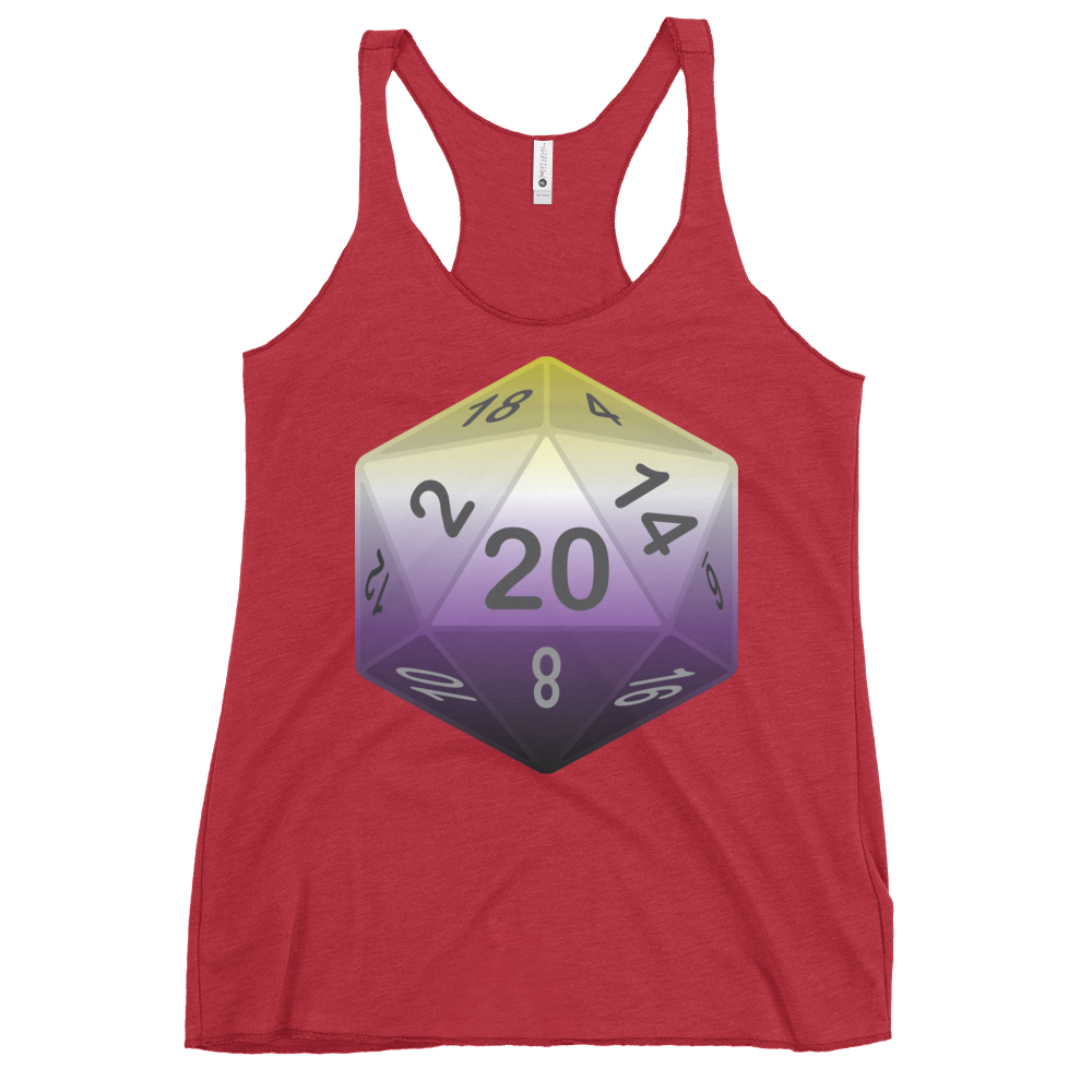 Pride Dice - Non-binary Women's Racerback Tank