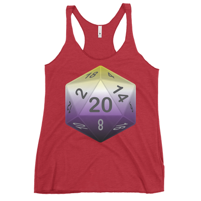 Pride Dice - Non-binary Women's Racerback Tank