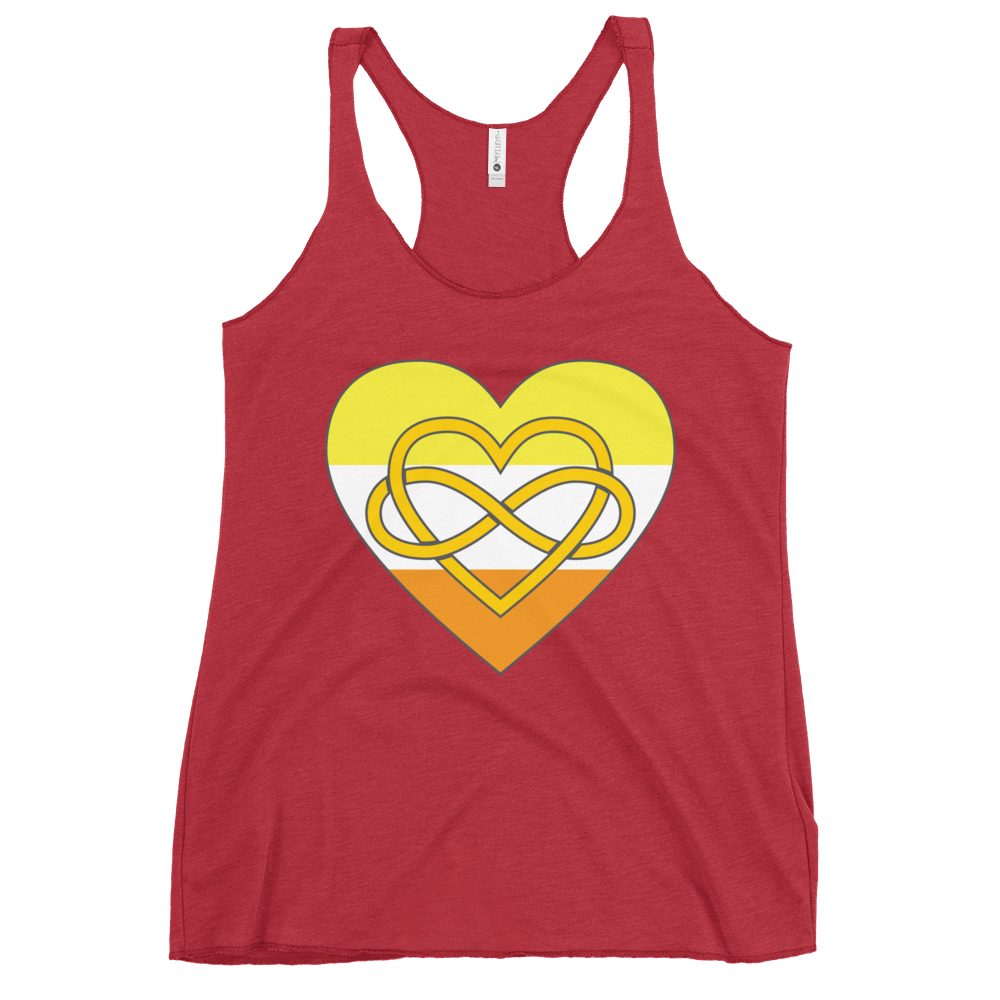 Polyamory Infinity Heart Maverique Pride Women's Racerback Tank