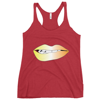 Biting Lips - Maverique Pride - Gradient Women's Racerback Tank