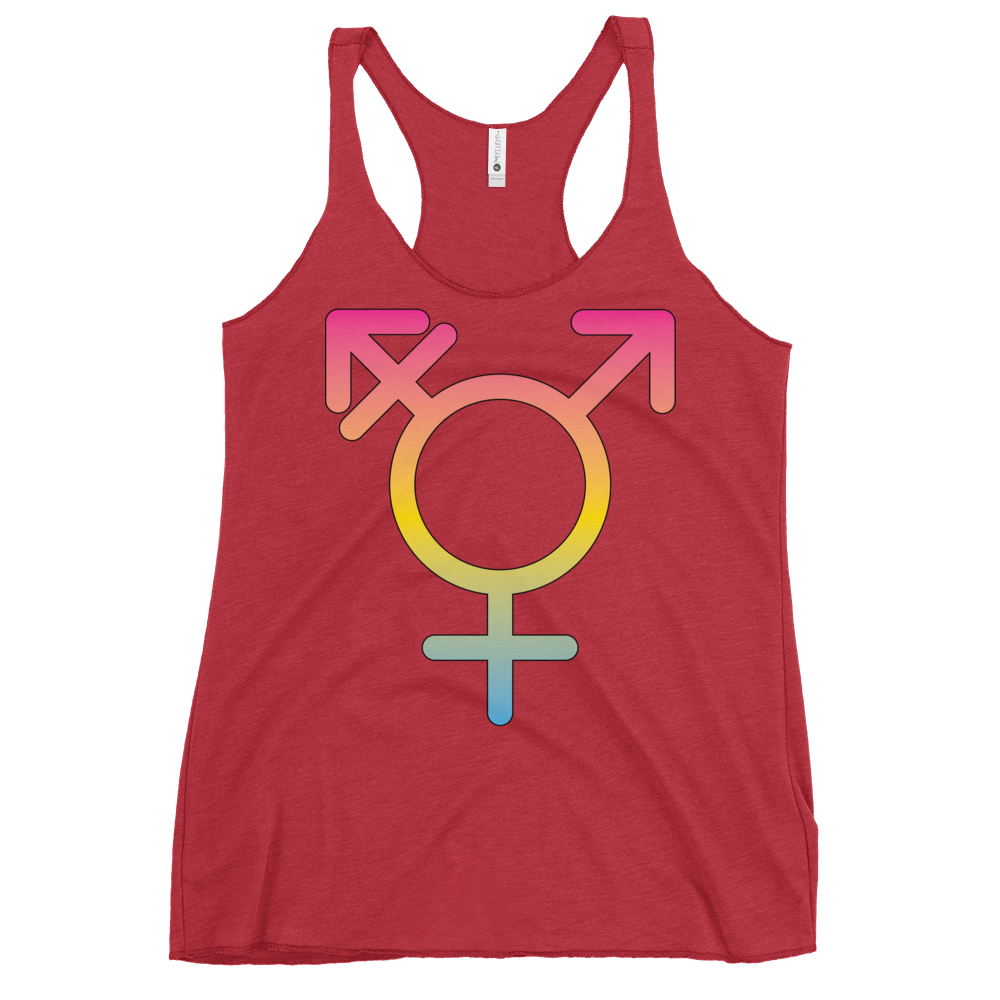 Transgender Symbol - Pansexual Pride Women's Racerback Tank