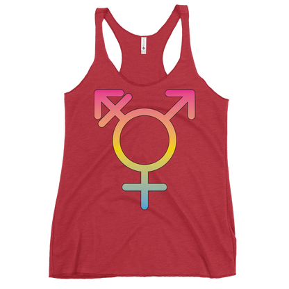 Transgender Symbol - Pansexual Pride Women's Racerback Tank