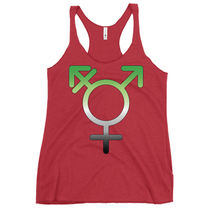 Transgender Symbol - Aromantic Pride Women's Racerback Tank