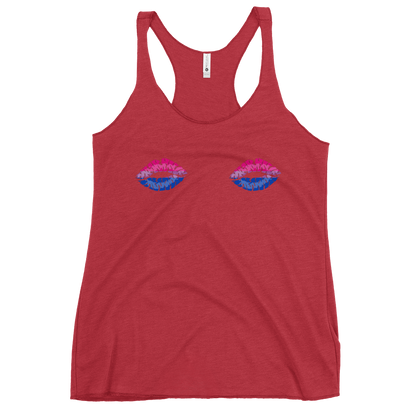 Bi Boob Kisses Women's Racerback Tank