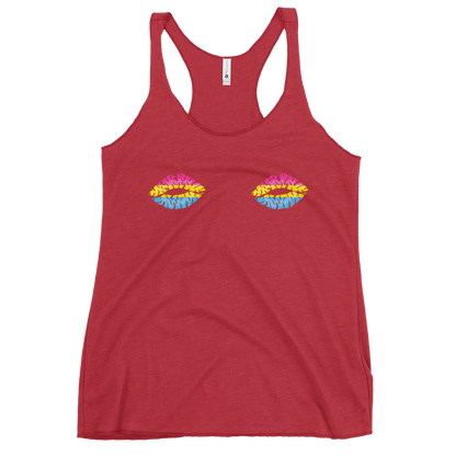 Pan Boob Kisses Women's Racerback Tank