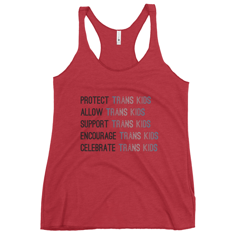 Support Trans Kids Women's Racerback Tank