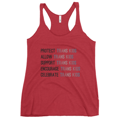 Support Trans Kids Women's Racerback Tank