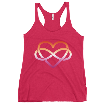 Polyamory Infinity Heart - Lesbian Women's Racerback Tank