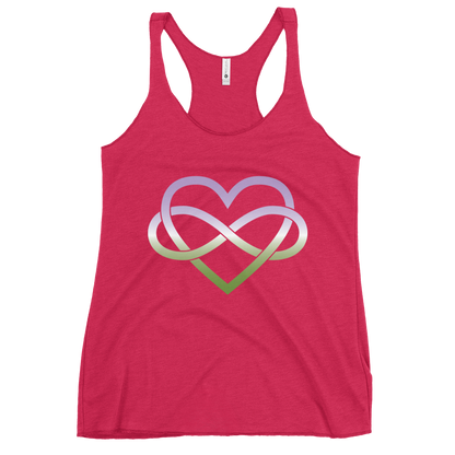 Polyamory Infinity Heart - Genderqueer Women's Racerback Tank