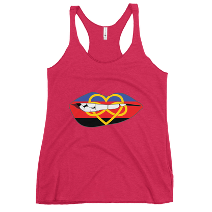 Biting Lips - Polyamory Flag Women's Racerback Tank