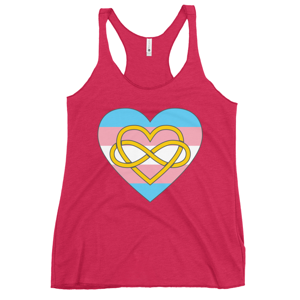 Polyamory Infinity Heart Trans Pride Women's Racerback Tank