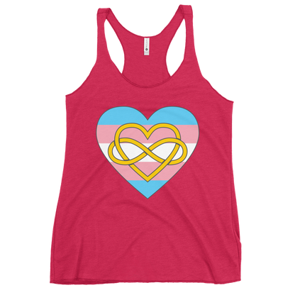 Polyamory Infinity Heart Trans Pride Women's Racerback Tank