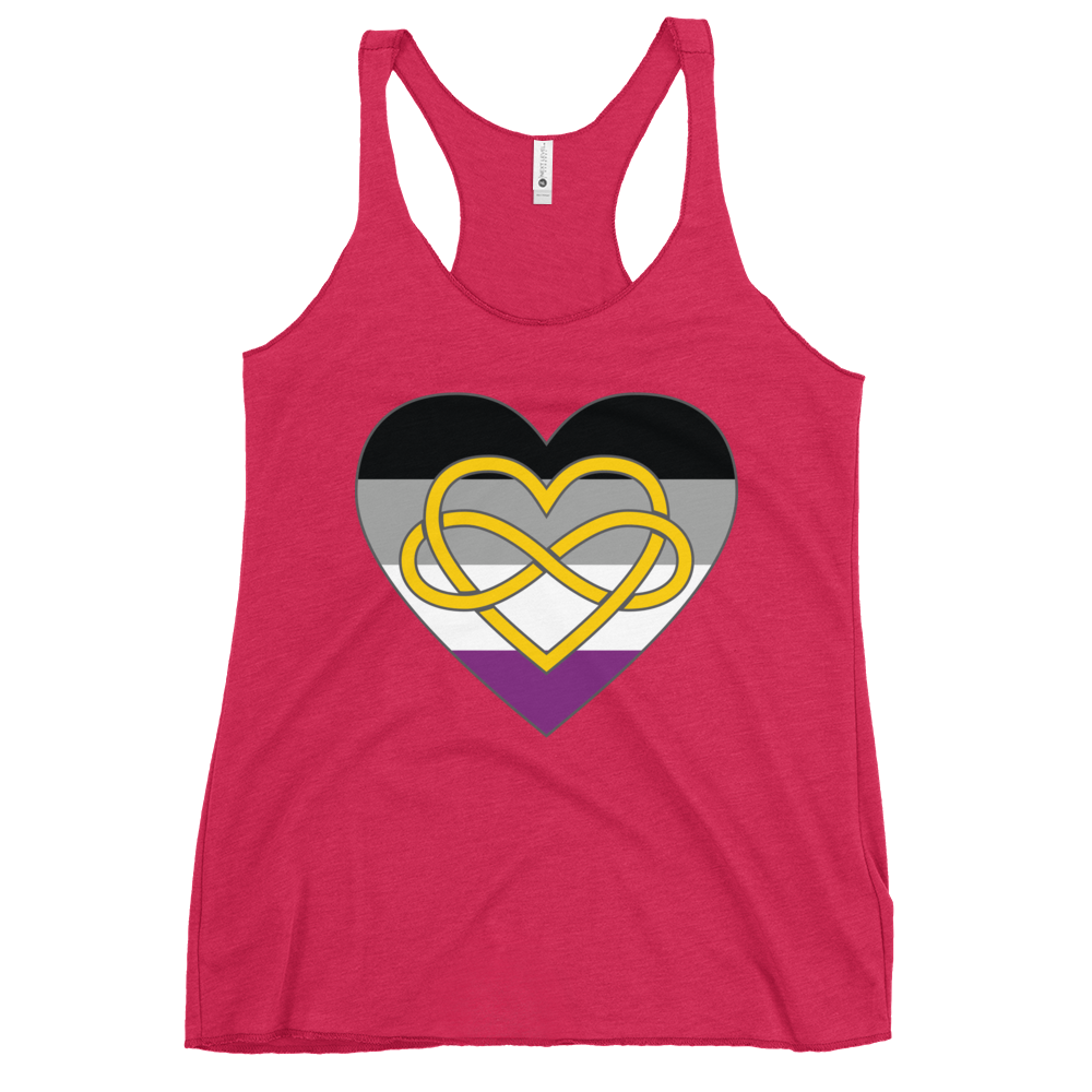 Polyamory Infinity Heart Asexual Pride Women's Racerback Tank