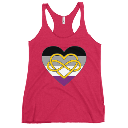 Polyamory Infinity Heart Asexual Pride Women's Racerback Tank