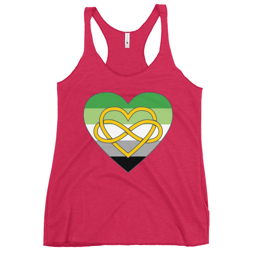 Polyamory Infinity Heart Aromantic Pride Women's Racerback Tank