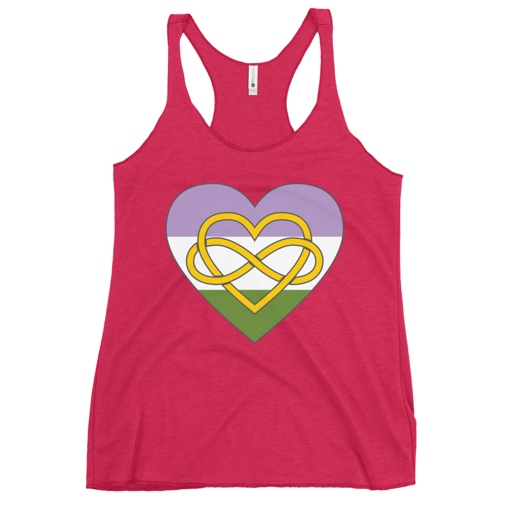 Polyamory Infinity Heart Genderqueer Pride Women's Racerback Tank