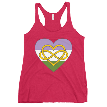 Polyamory Infinity Heart Genderqueer Pride Women's Racerback Tank