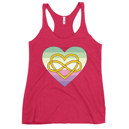 Polyamory Infinity Heart Genderfae Pride Women's Racerback Tank