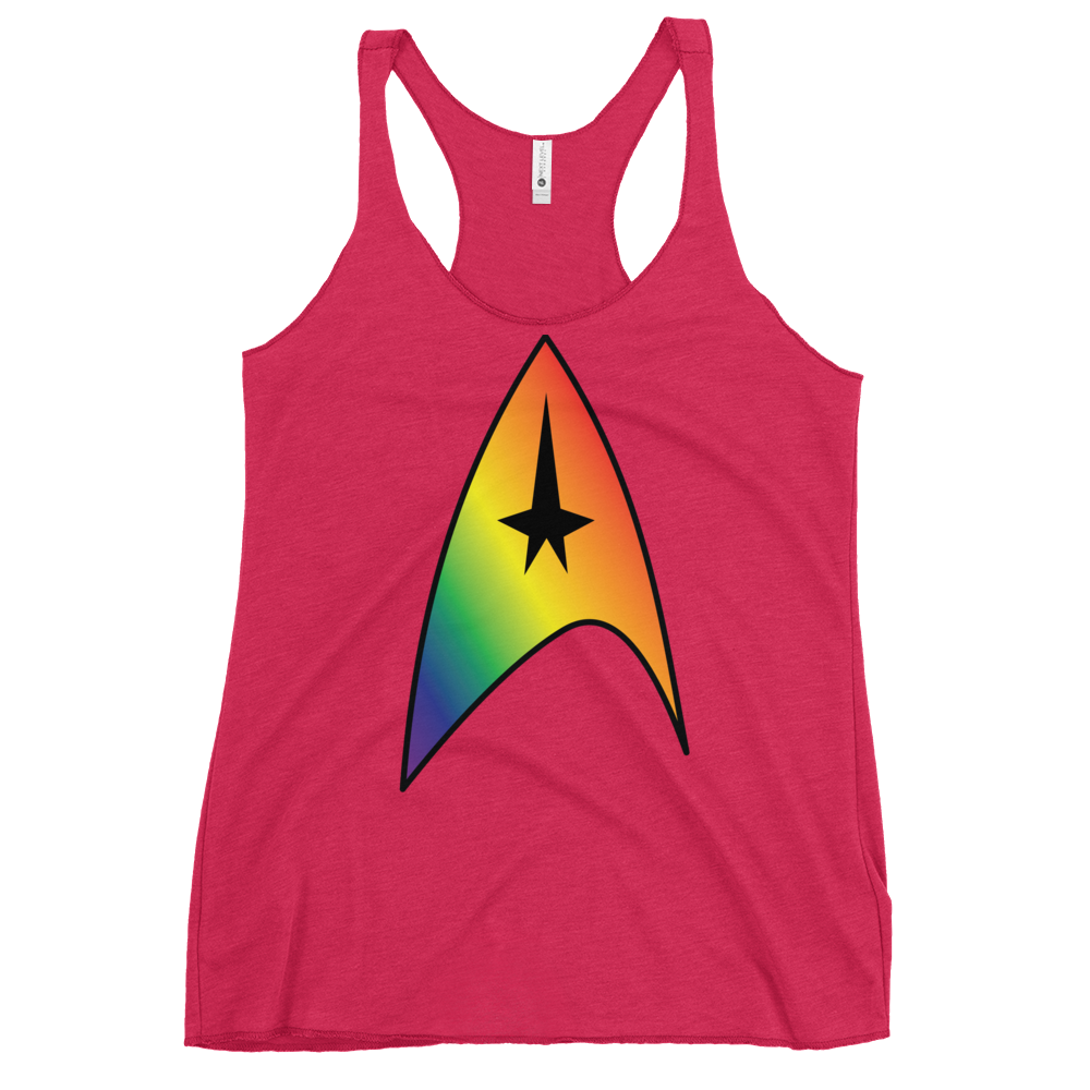 Starfleet Insignia - Rainbow Pride Women's Racerback Tank