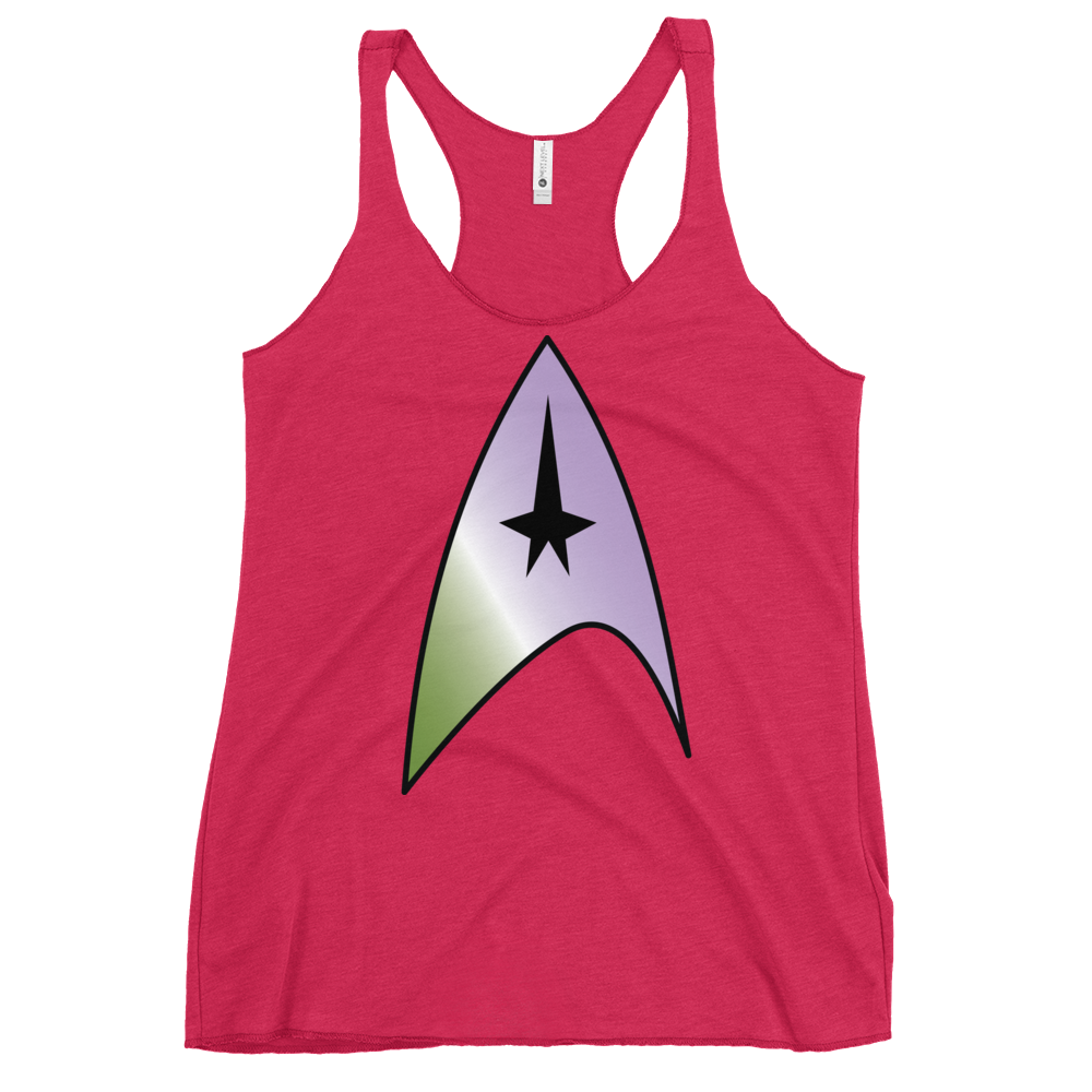 Starfleet Insignia - Genderqueer Pride Women's Racerback Tank