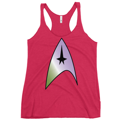 Starfleet Insignia - Genderqueer Pride Women's Racerback Tank