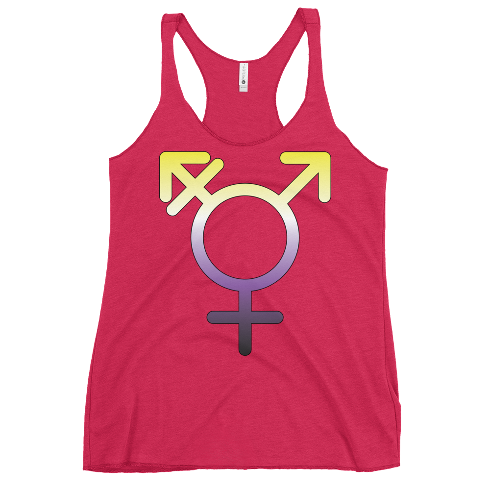 Transgender Symbol - Non-binary Pride Women's Racerback Tank