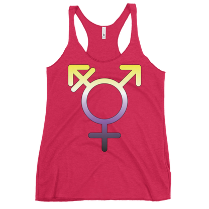 Transgender Symbol - Non-binary Pride Women's Racerback Tank