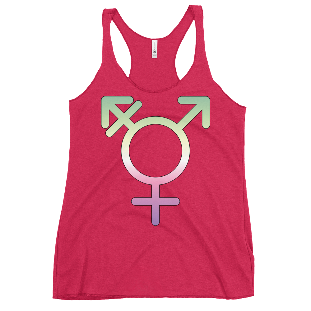 Transgender Symbol - Genderfae Pride Women's Racerback Tank