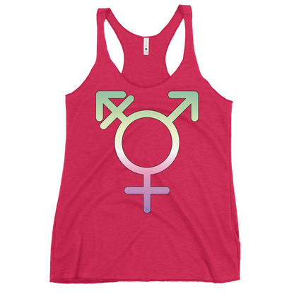 Transgender Symbol - Genderfae Pride Women's Racerback Tank