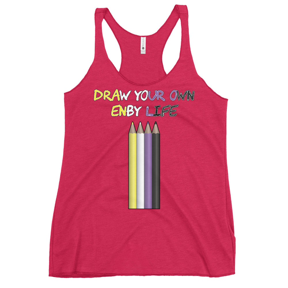 Draw Your Own Enby Life Women's Racerback Tank