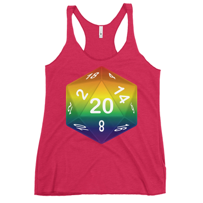 Pride Dice - Rainbow Women's Racerback Tank