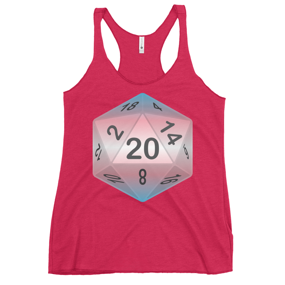 Pride Dice - Transgender Women's Racerback Tank