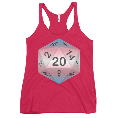 Pride Dice - Transgender Women's Racerback Tank