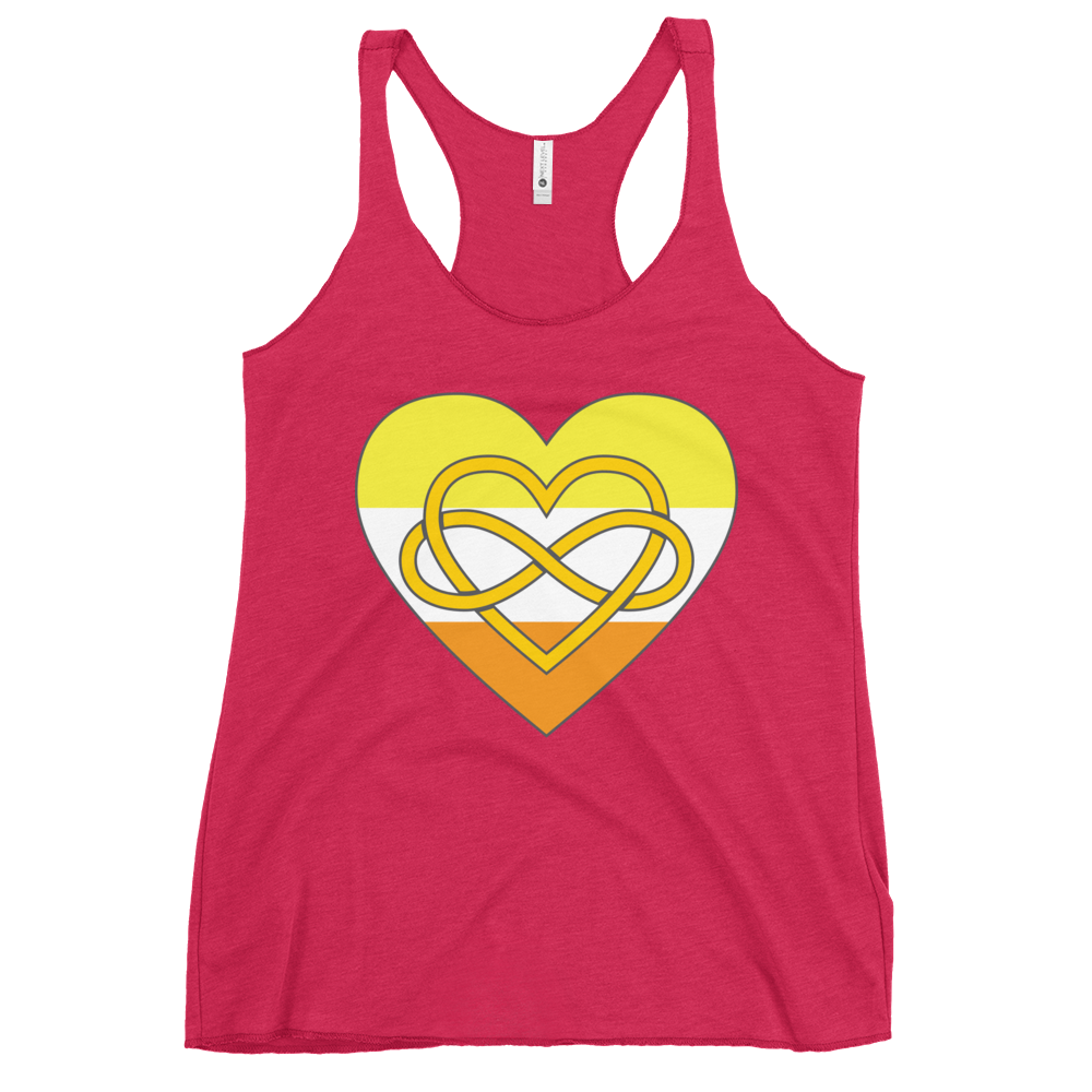 Polyamory Infinity Heart Maverique Pride Women's Racerback Tank