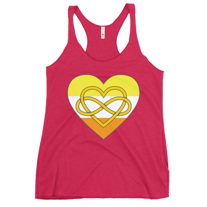 Polyamory Infinity Heart Maverique Pride Women's Racerback Tank