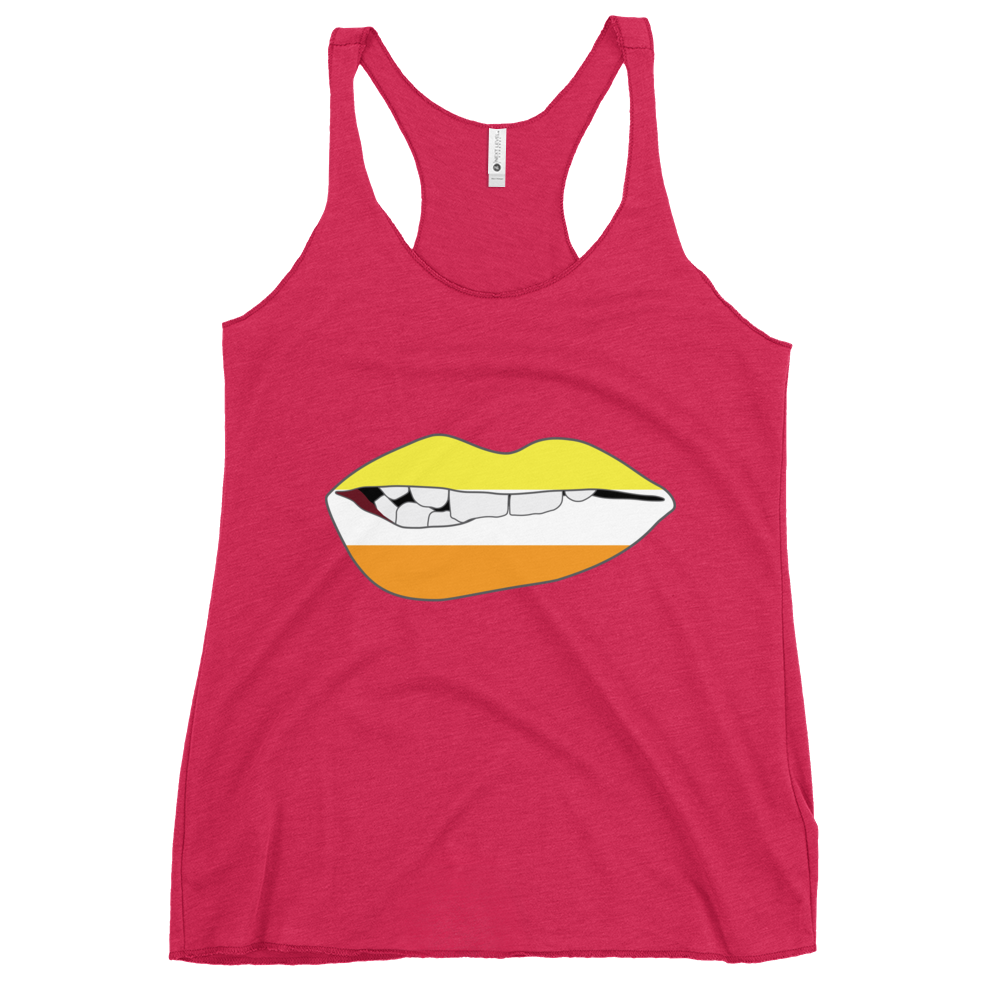 Biting Lips - Maverique Flag Women's Racerback Tank