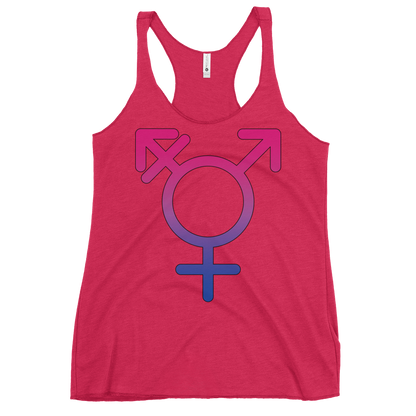 Transgender Symbol - Bisexual Pride Women's Racerback Tank