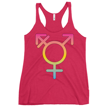 Transgender Symbol - Pansexual Pride Women's Racerback Tank