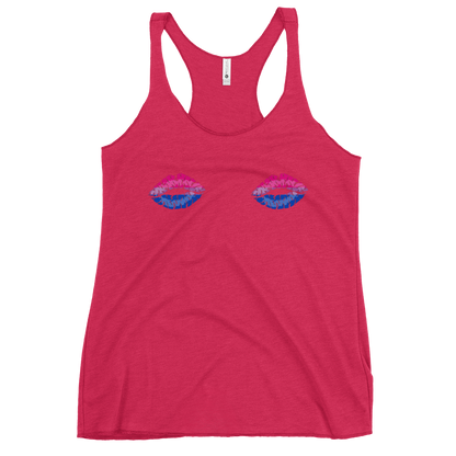 Bi Boob Kisses Women's Racerback Tank