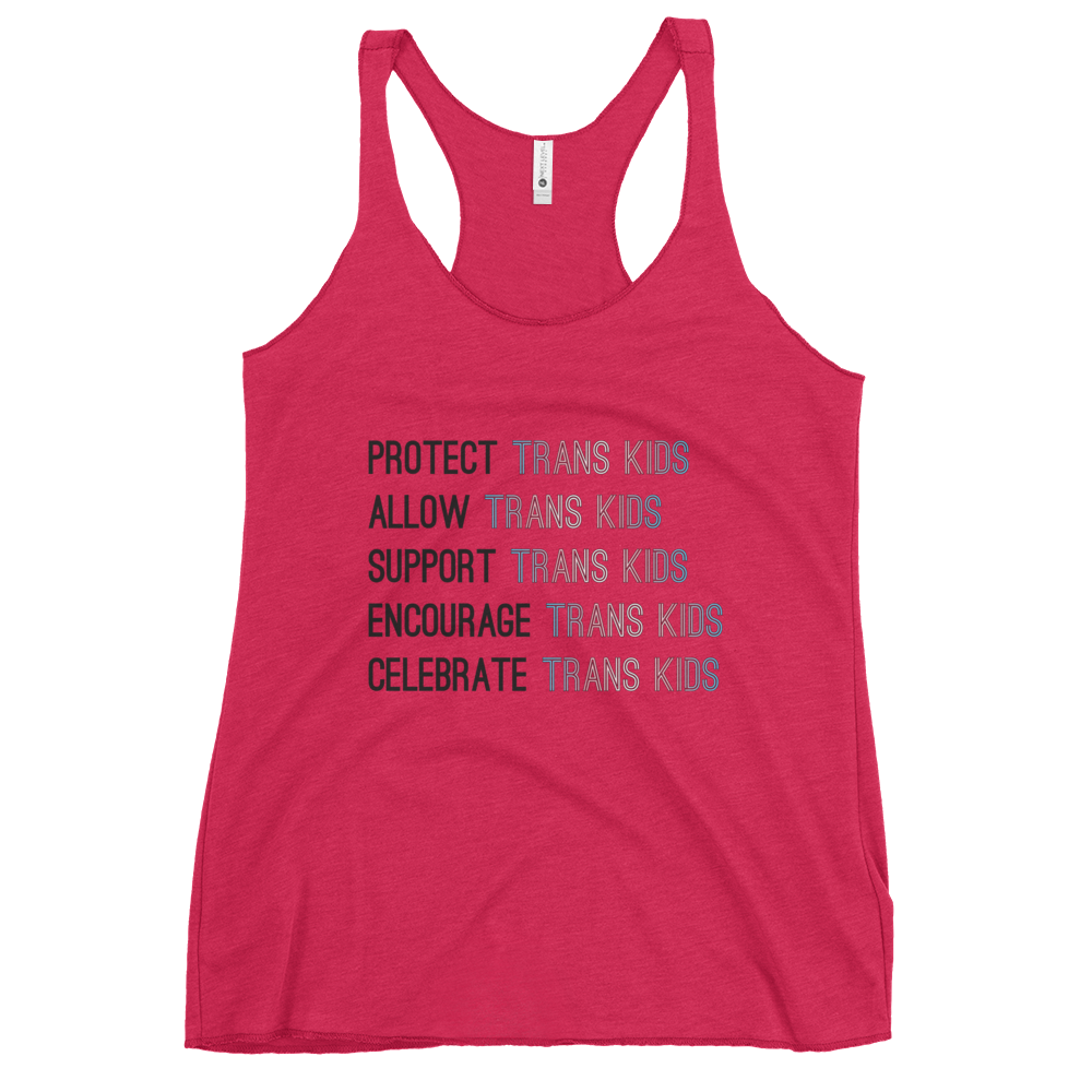 Support Trans Kids Women's Racerback Tank